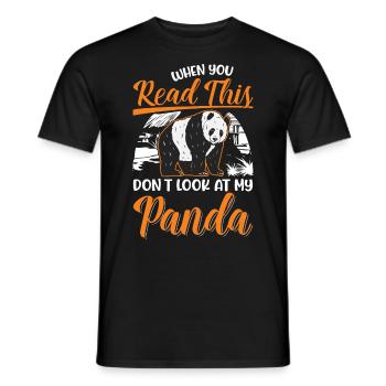 Panda Lover Panda Bear Gift - Men's T-Shirt - black - Front - AI Model Male 178 light (178cm)