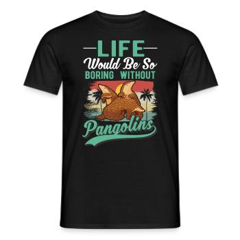 Pangolin Cadeau Pangolin - T-shirt homme - noir - Devant - AI Model Male 178 light (178cm)