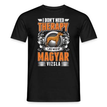 Magyar Vizsla Therapy Wirehaired Vizsla - Men's T-Shirt - black - Front - AI Model Male 178 light (178cm)