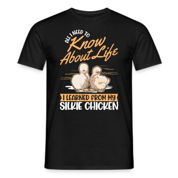 Silk Chicken Cadeau Silkie Chicken Silkie Chicken - T-shirt homme - noir - Devant - AI Model Male 178 light (178cm)