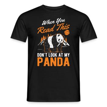 Panda Lover Panda Bear Gift - Men's T-Shirt - black - Front - AI Model Male 178 light (178cm)