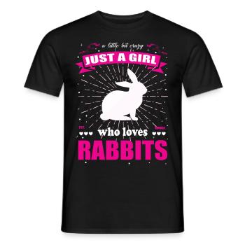 Juste une fille qui aime Bunny Outfit - T-shirt homme - noir - Devant - AI Model Male 178 light (178cm)