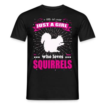 Just a Girl who loves Eichhörnchen Outfit - Männer T-Shirt - Schwarz - Vorne - AI Model Male 178 light (178cm)