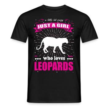 Just a Girl who loves Leoparden Outfit - Männer T-Shirt - Schwarz - Vorne - AI Model Male 178 light (178cm)
