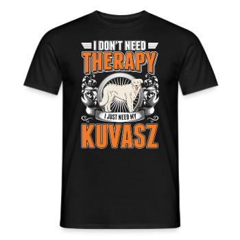 Kuvasz Thérapie Chien Hongrois - T-shirt homme - noir - Devant - AI Model Male 178 light (178cm)