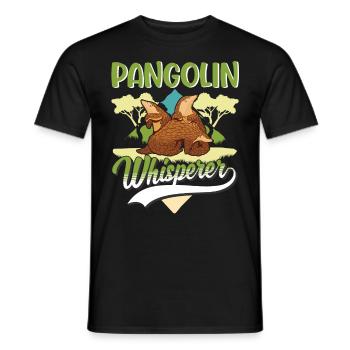 Pangolin Flüsterer Schuppentier - Männer T-Shirt - Schwarz - Vorne - AI Model Male 178 light (178cm)