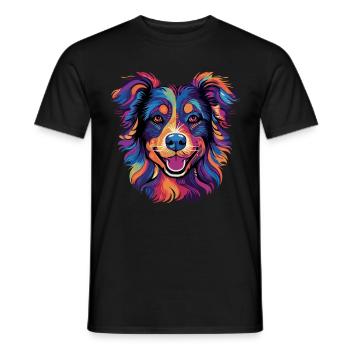 Berger Australien Coloré Aussie - T-shirt homme - noir - Devant - AI Model Male 178 light (178cm)
