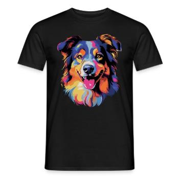 Berger Australien Coloré Aussie - T-shirt homme - noir - Devant - AI Model Male 178 light (178cm)