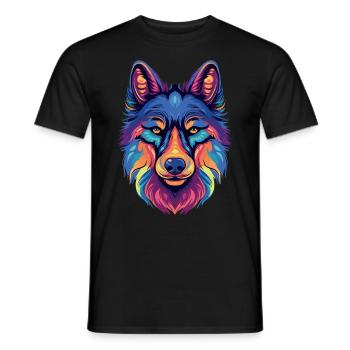 Sibirischer Husky Geschenk - Männer T-Shirt - Schwarz - Vorne - AI Model Male 178 light (178cm)