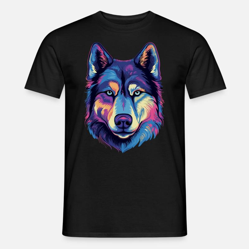 Sibirischer Husky Geschenk - Männer T-Shirt - Schwarz