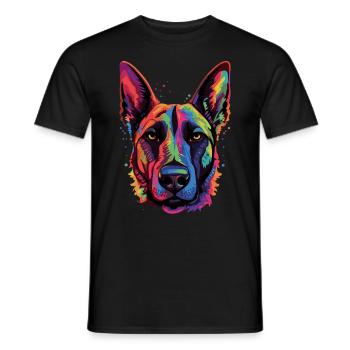 Malinois Belgian Shepherd Dog - Men's T-Shirt - black - Front - AI Model Male 178 light (178cm)