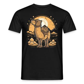 Camel Retro Large Camel Egypt - Men's T-Shirt - black - Front - AI Model Male 178 light (178cm)