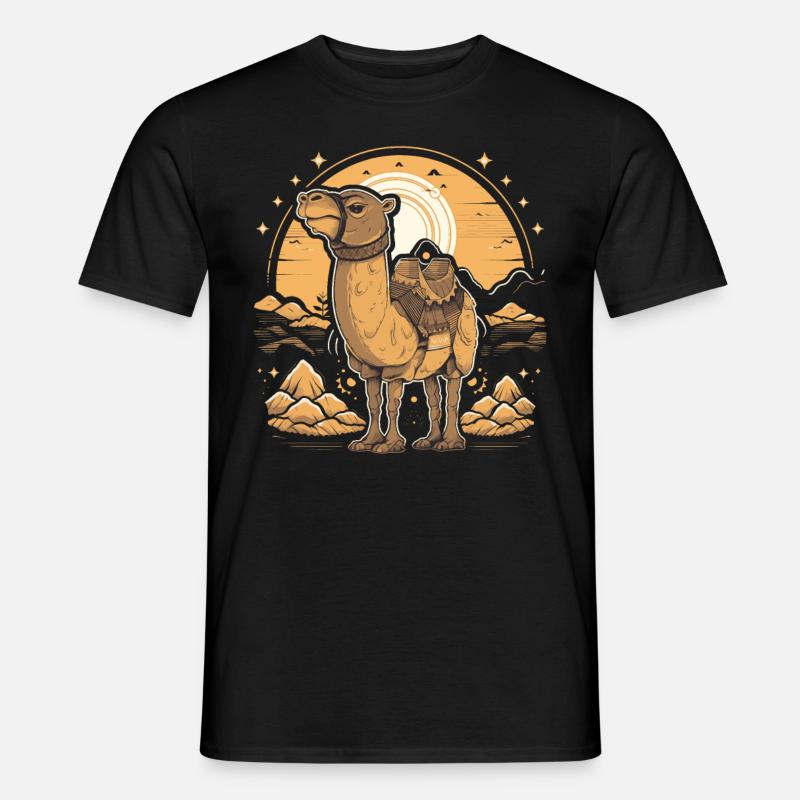 Kamel Retro Großkamel Ägypten - Männer T-Shirt - Schwarz