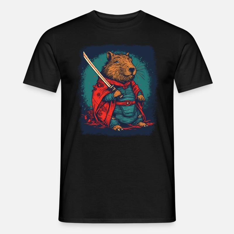 Capybara Samouraï Capybara - T-shirt homme - noir