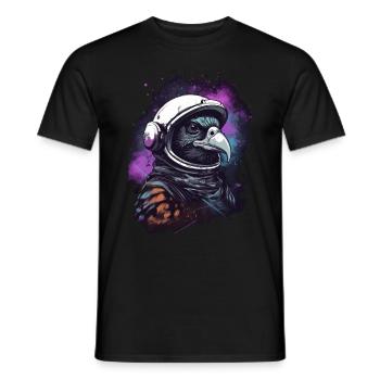 Crow Astronaute Raven - T-shirt homme - noir - Devant - AI Model Male 178 light (178cm)