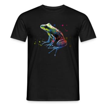 Frog Colorful - Männer T-Shirt - Schwarz - Vorne - AI Model Male 178 light (178cm)