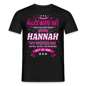 Alles wird gut, Hannah ist wieder da Design - Männer T-Shirt - Schwarz - Vorne - AI Model Male 178 light (178cm)