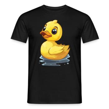 Yellow rubber duck rubber duck - Men's T-Shirt - black - Front - AI Model Male 178 light (178cm)
