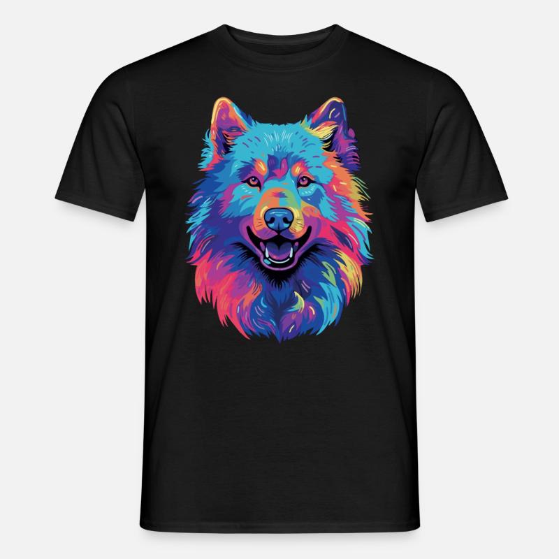 Samojede Schlittenhund Samojeden - Männer T-Shirt - Schwarz