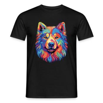 Samojede Schlittenhund Samojeden - Männer T-Shirt - Schwarz - Vorne - AI Model Male 178 light (178cm)