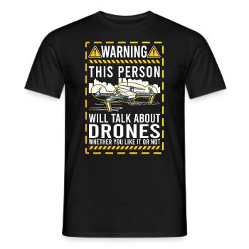 Drone Drone Pilot Quadcopter - T-shirt homme - noir - Devant - AI Model Male 178 light (178cm)