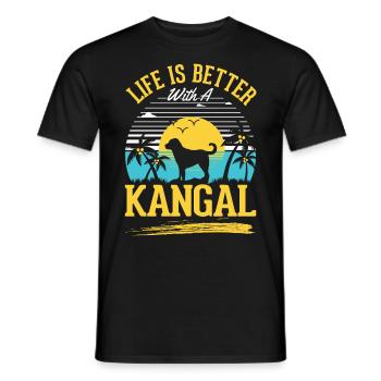 Das Leben ist beser mit einem Kangal - Männer T-Shirt - Schwarz - Vorne - AI Model Male 178 light (178cm)