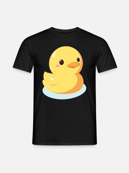 Gelbe Gummiente Badeente - Mænd T-shirt - sort