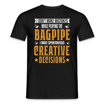 Bagpipes: Creative Choices - Men's T-Shirt - black - Front - AI Model Male 178 light (178cm)