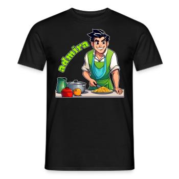 Admira logo new - Men's T-Shirt - black - Front - AI Model Male 178 light (178cm)
