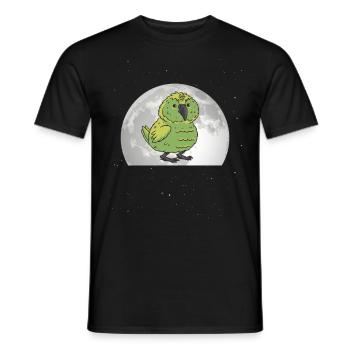 Kakapo Moon Night Parrot - Men's T-Shirt - black - Front - AI Model Male 178 light (178cm)