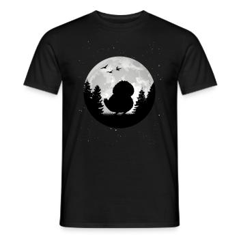 Kakapo Mond Nachtpapagei - Männer T-Shirt - Schwarz - Vorne - AI Model Male 178 light (178cm)