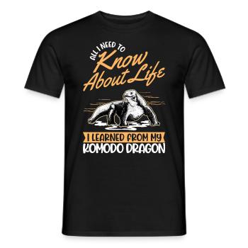 Komodowaran Komododrache Waran - Männer T-Shirt - Schwarz - Vorne - AI Model Male 178 light (178cm)