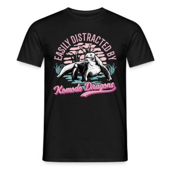 Komodowaran Komododrache Waran - Männer T-Shirt - Schwarz - Vorne - AI Model Male 178 light (178cm)