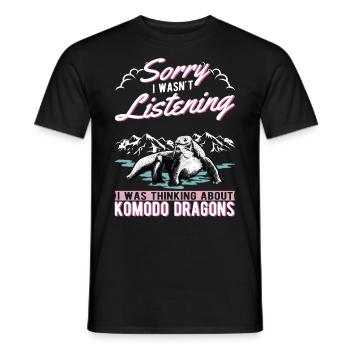 Komodowaran Waran Komododrache - Männer T-Shirt - Schwarz - Vorne - AI Model Male 178 light (178cm)