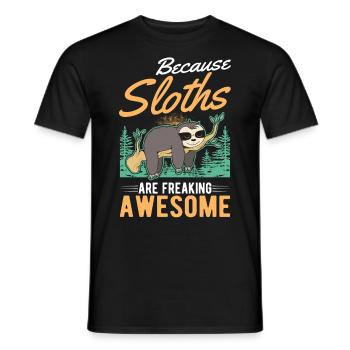 Paresseux Cadeau Paresseux - T-shirt homme - noir - Devant - AI Model Male 178 light (178cm)