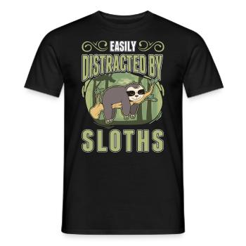Sloth Gift Sloth - Men's T-Shirt - black - Front - AI Model Male 178 light (178cm)