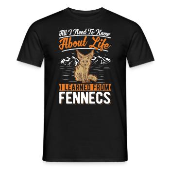 Fennek Geschenk Wüstenfuchs - Männer T-Shirt - Schwarz - Vorne - AI Model Male 178 light (178cm)