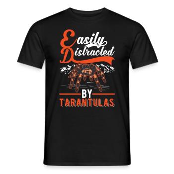 Easily distracted by Tarantulas Tarantel - Männer T-Shirt - Schwarz - Vorne - AI Model Male 178 light (178cm)