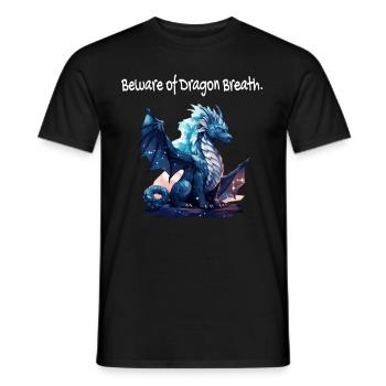Le dragon | Méfiez-vous du souffle du dragon - T-shirt homme - noir - Devant - AI Model Male 178 light (178cm)