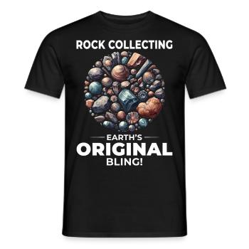Gesteinssammeln, Mineraliensammler, Jagdgeologie, - Männer T-Shirt - Schwarz - Vorne - AI Model Male 178 light (178cm)
