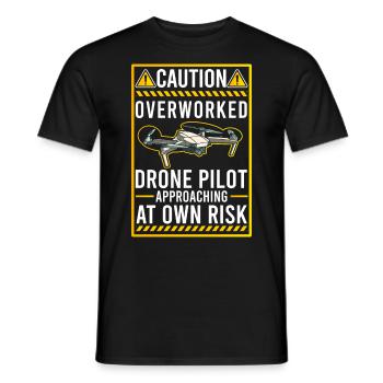 À l’attention de : Drones pilotes de drones révisés - T-shirt homme - noir - Devant - AI Model Male 178 light (178cm)