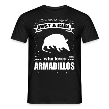Just a Girl who loves Gürteltier Outfit - Männer T-Shirt - Schwarz - Vorne - AI Model Male 178 light (178cm)