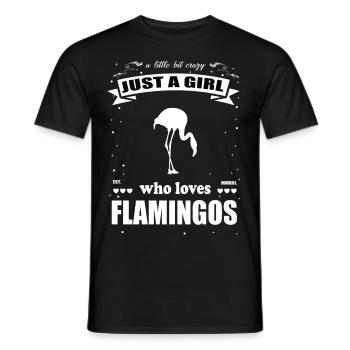 Just a Girl who loves Flamingos Outfit - Männer T-Shirt - Schwarz - Vorne - AI Model Male 178 light (178cm)