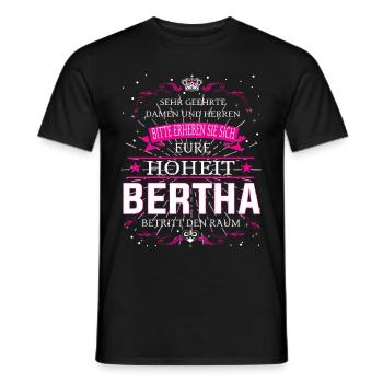 Bertha ist wieder da, alles wird gut - Männer T-Shirt - Schwarz - Vorne - AI Model Male 178 light (178cm)