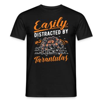 Easily distracted by Tarantulas Tarantel - Männer T-Shirt - Schwarz - Vorne - AI Model Male 178 light (178cm)