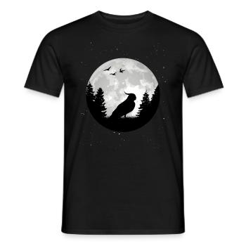Budgie Moon Welli Parakeet - Men's T-Shirt - black - Front - AI Model Male 178 light (178cm)