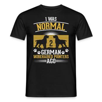 Propriétaire allemand à poil dur cadeau - T-shirt homme - noir - Devant - AI Model Male 178 light (178cm)