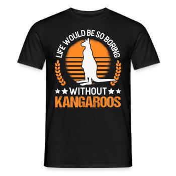 Australian Kangaroo Australia Kangaroo - Men's T-Shirt - black - Front - AI Model Male 178 light (178cm)
