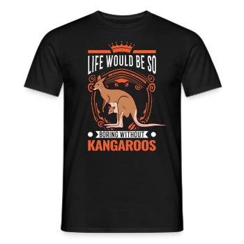 Australian Kangaroo Australia Kangaroo - Men's T-Shirt - black - Front - AI Model Male 178 light (178cm)