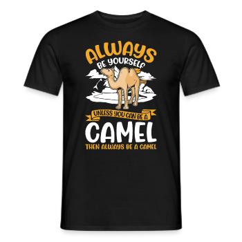 Always be yourself Camel Big Camel Camel - Men's T-Shirt - black - Front - AI Model Male 178 light (178cm)